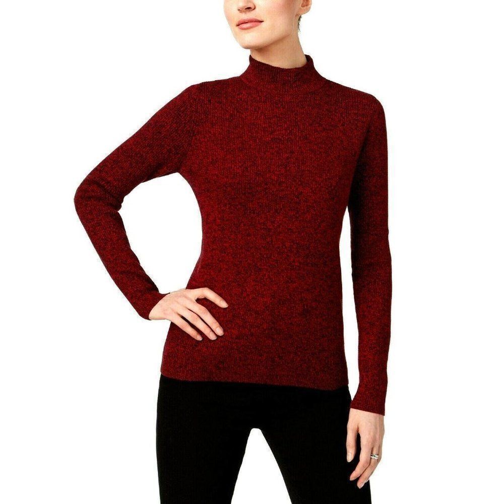 Karen Scott Petite Soft Ribbed-Knit Turtleneck Top